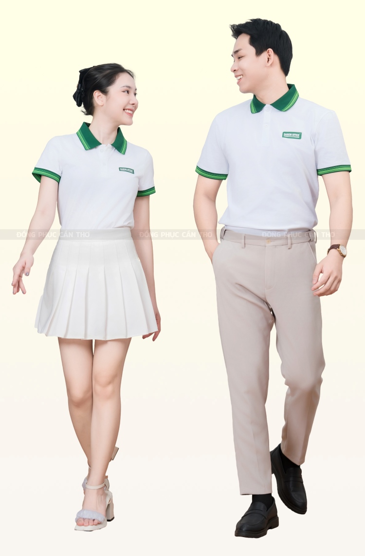 áo thun đồng phục công sở màu trắng