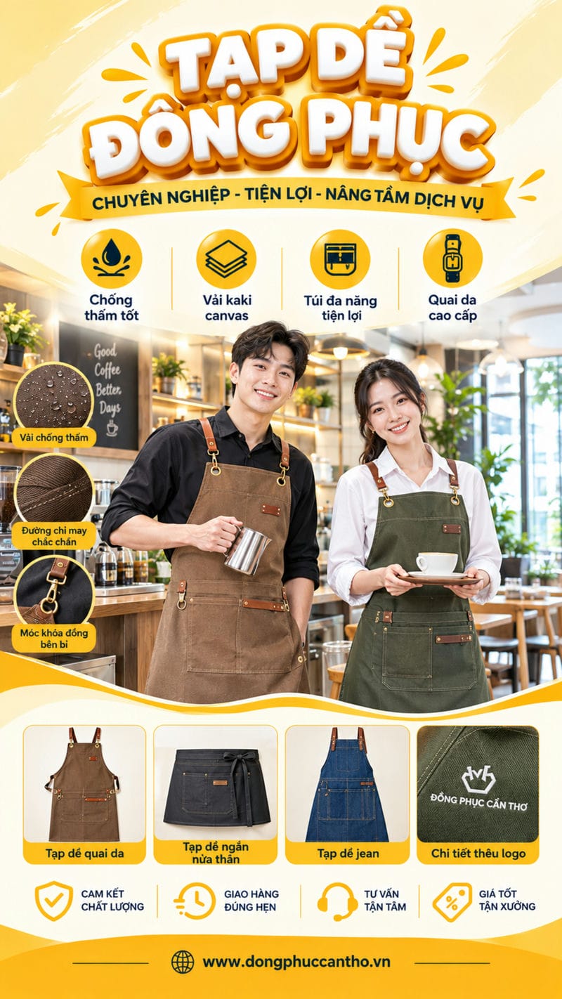 tạp dề đồng phục